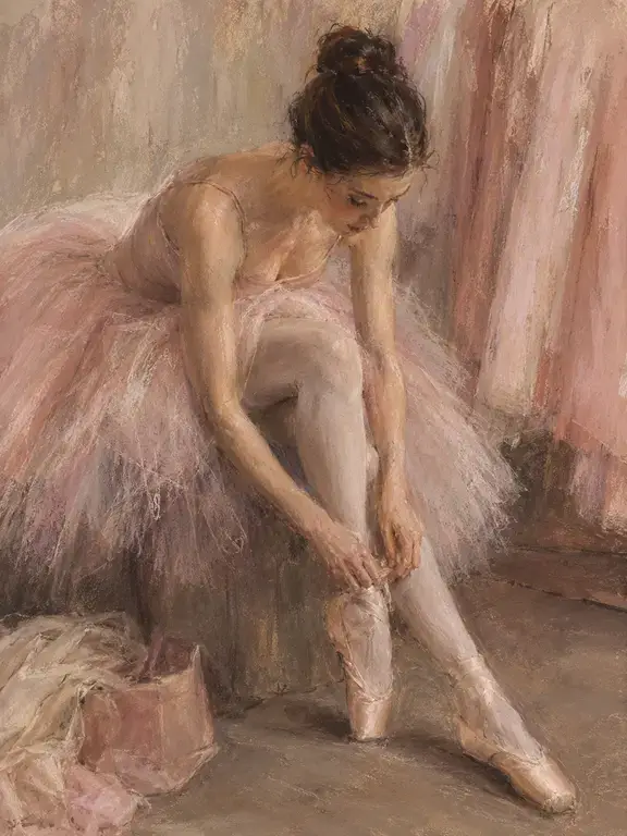 Ballerina portrait · Oil on canvas · 50 × 70 cm