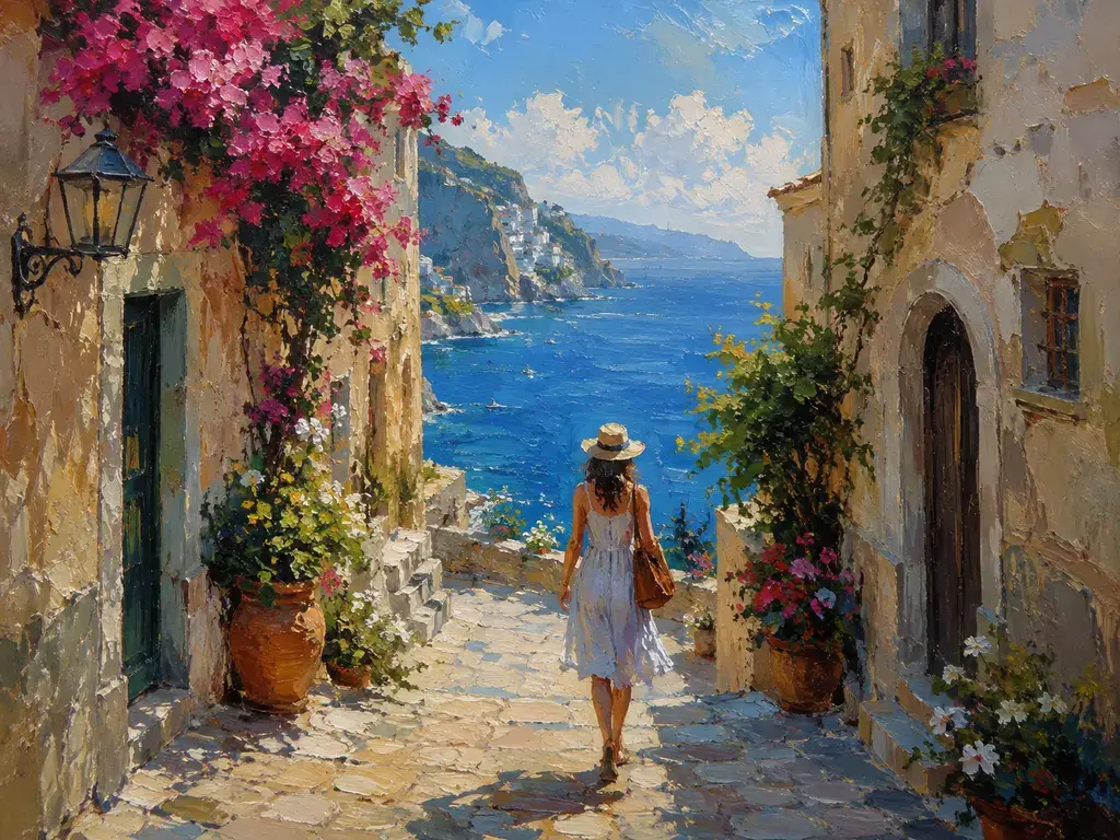 Mediterranean landscape · Oil on canvas · 70 × 50 cm